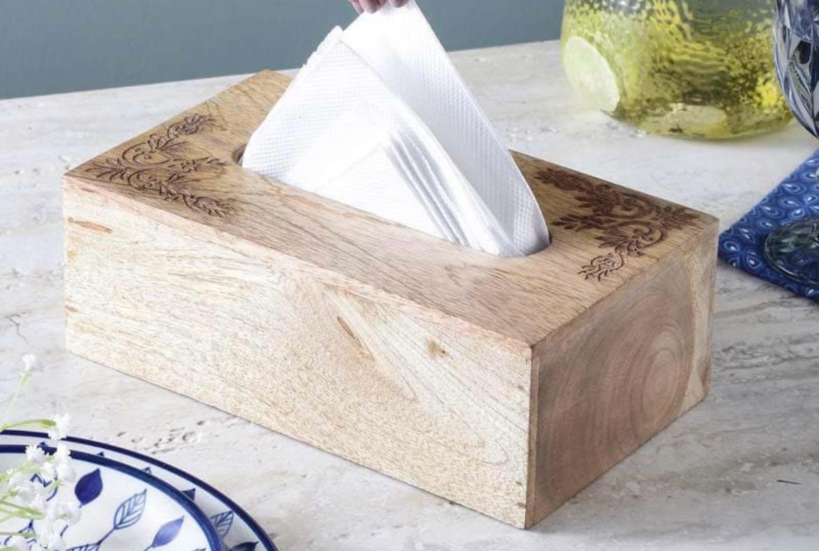 Wooden Resin Tissue Box